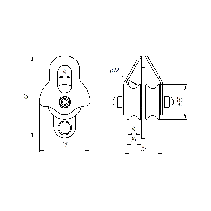 Блок двойной Спасатель 2/1 | Al | 35/27 | Krok