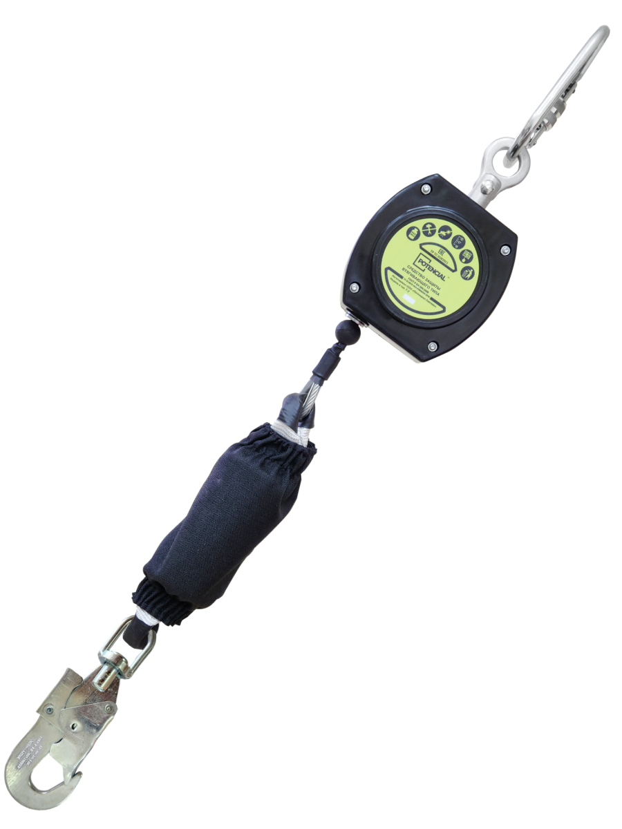 Блокирующее устройство втягивающего типа Т-2 | Трос | 2м | Карабин КР-04 | Потенциал