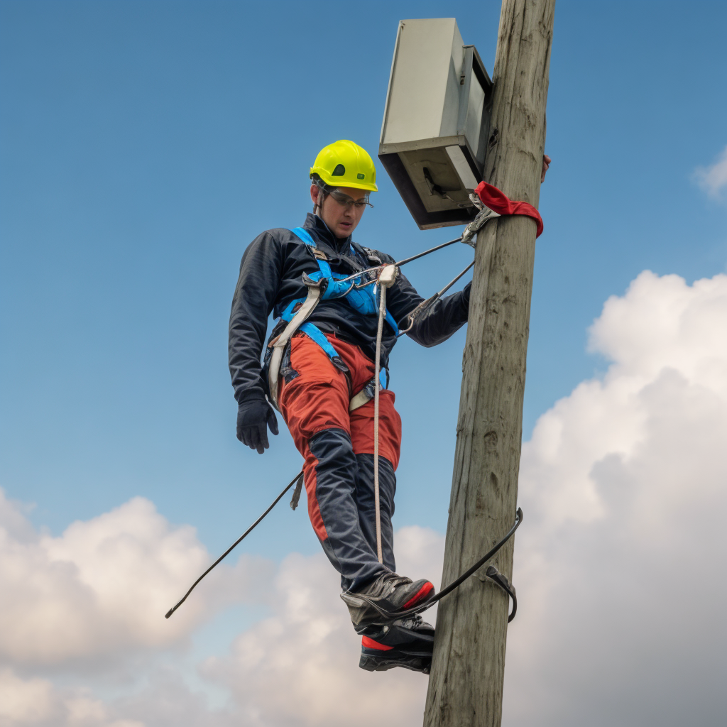 Работа на деревянных и бетонных опорах