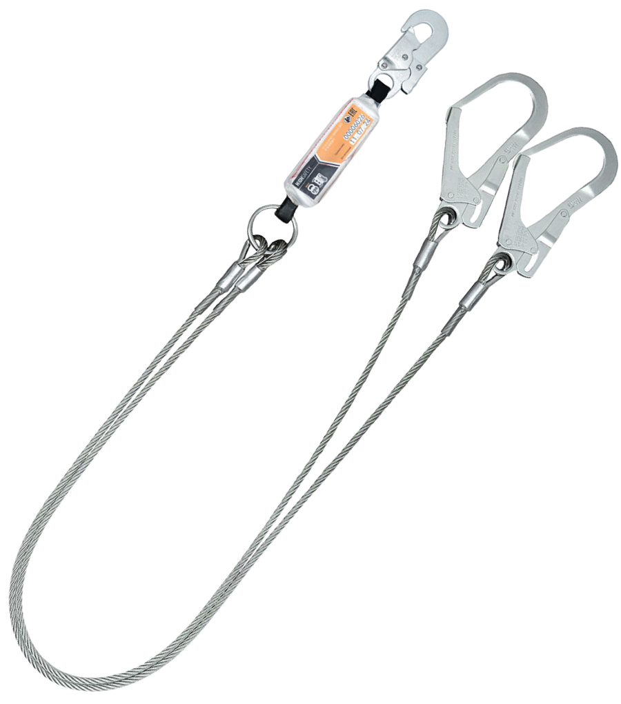 Строп страховочный двойной HS-AC22 | Стальной | High Safety