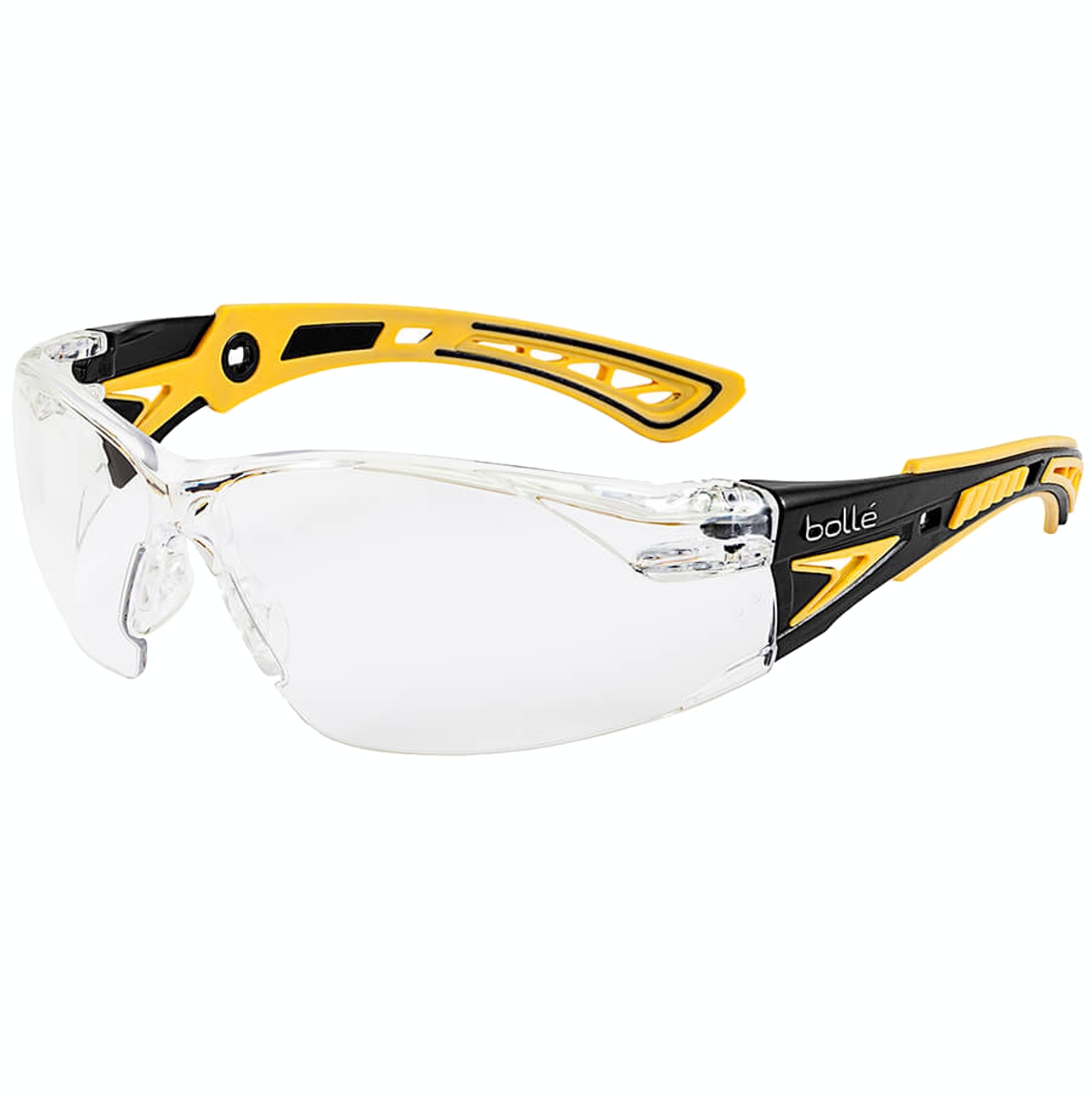 Очки открытые RUSH+ Platinum | Прозрачные | Жёлтые дужки | Bolle