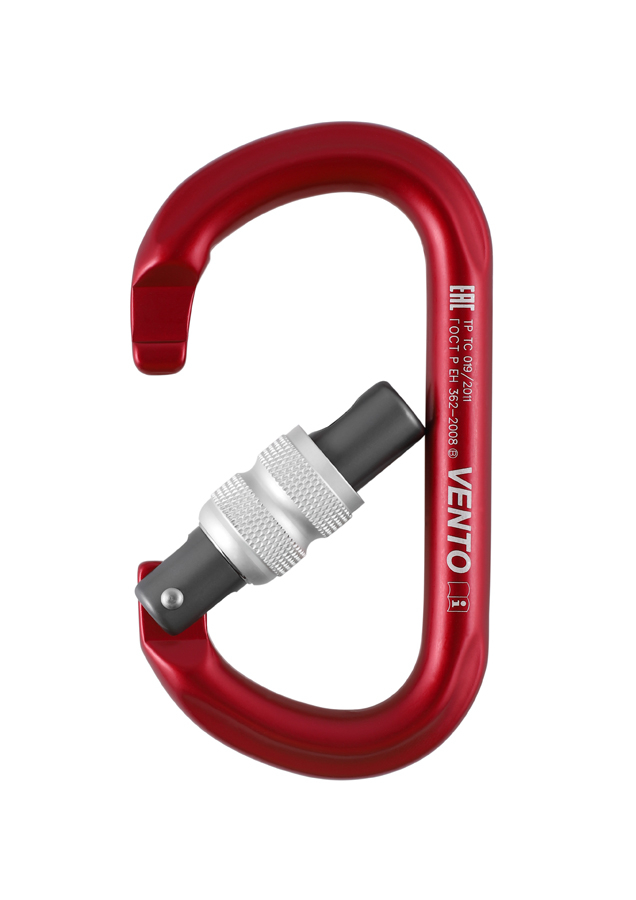 Карабин Овал с муфтой keylock | Vento (Красный)