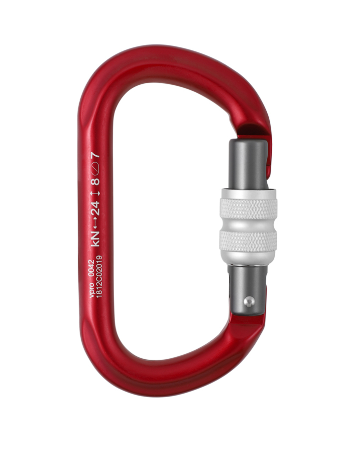 Карабин Овал с муфтой keylock | Vento (Красный)