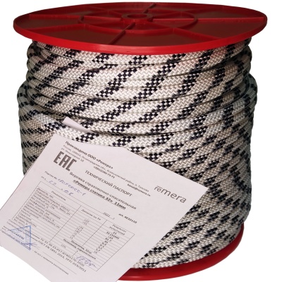 Верёвка страховочно-спасательная Статика 32 | 11 мм | Remera (100 м, Белый)