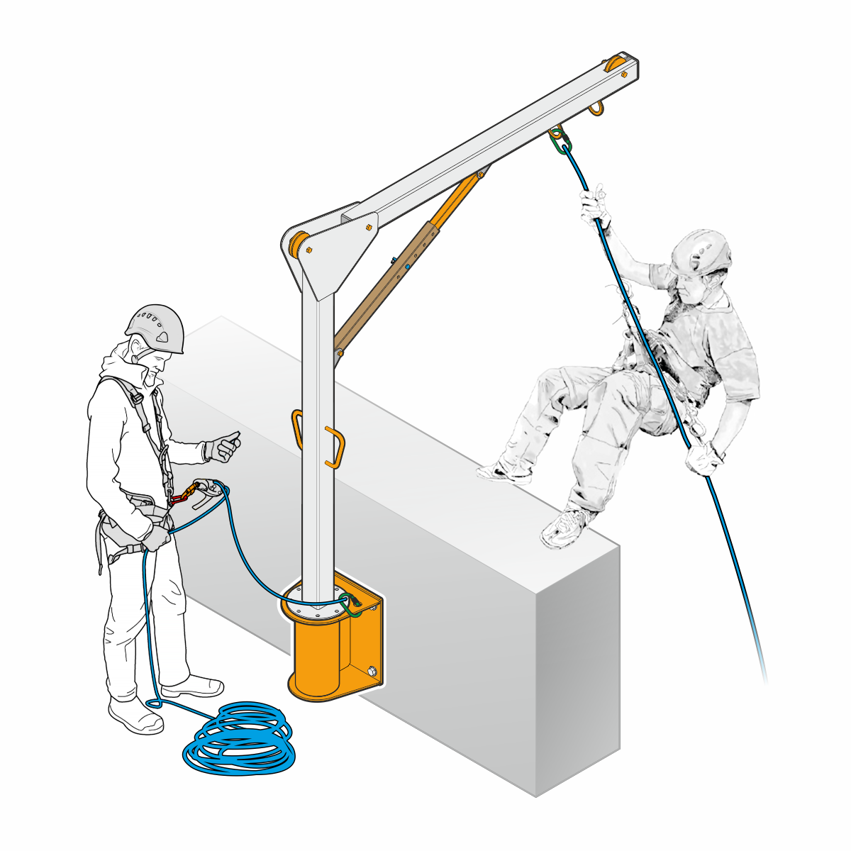 Противовесная мобильная страховочная система IVA | High Safety