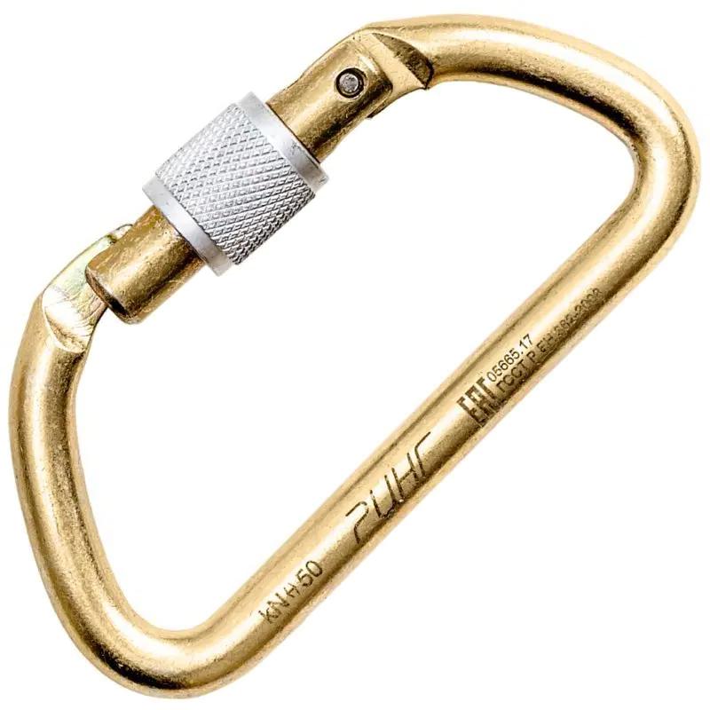 Карабин трапеция стальной КСк | Резьбовая муфта | 50 кН | Ринг