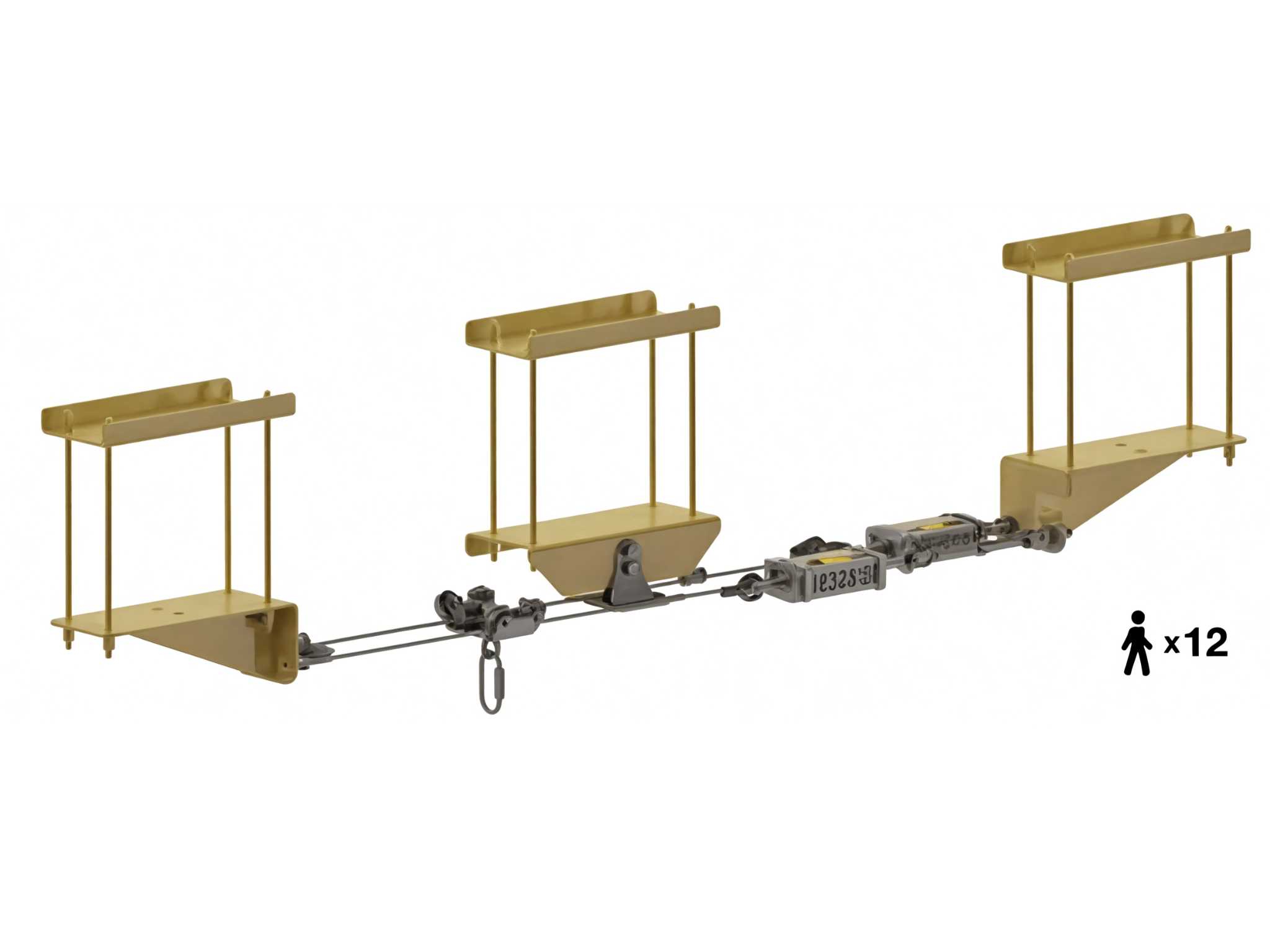 Горизонтальная гибкая анкерная линия Тандем CL20 | Ventopro