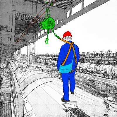 Горизонтальная система защиты от падения с высоты «Тавр» — жёсткая балочная система для обеспечения безопасности работника при работе на крышах поставленных под разгрузку-погрузку вагонов или длинномерных автоприцепов, таких как молоковозы, бензо- и цементовозы и пр.