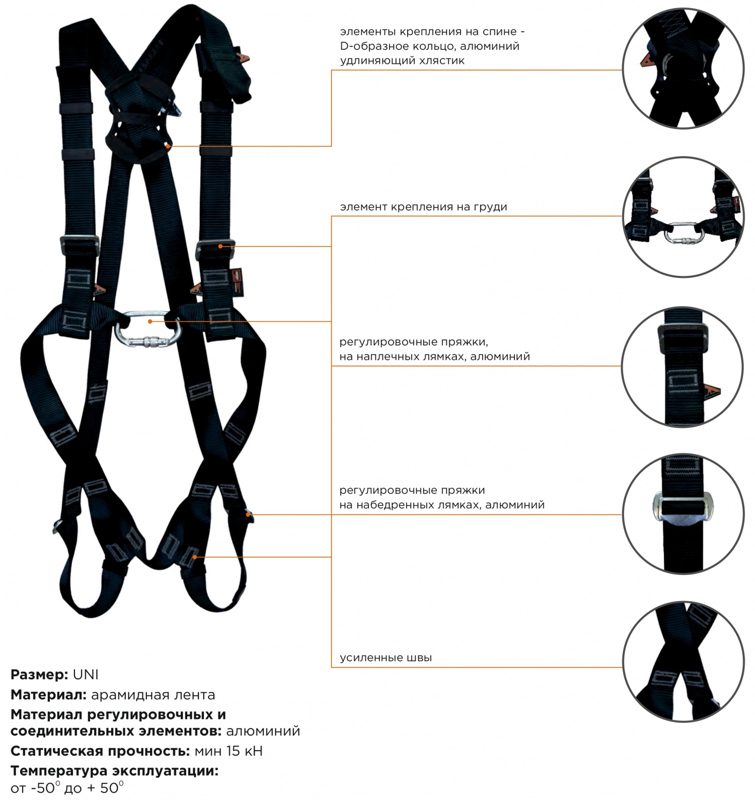Страховочная привязь FENIKS (HS-30N) Страховочная привязь FENIKS (HS-30N)