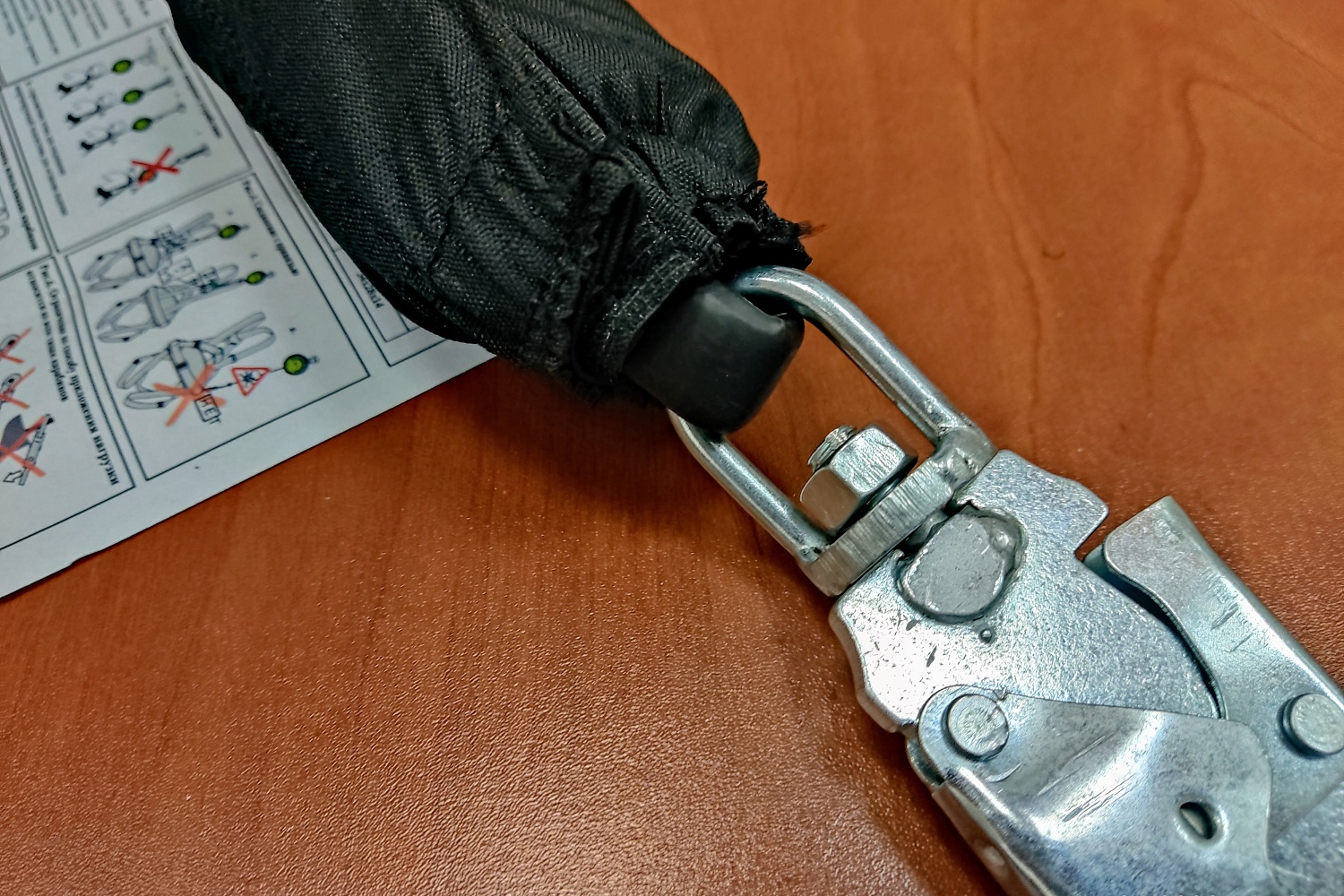 Блокирующее устройство втягивающего типа Т-6 | Трос | 6 м | Карабин КР-04 | Потенциал