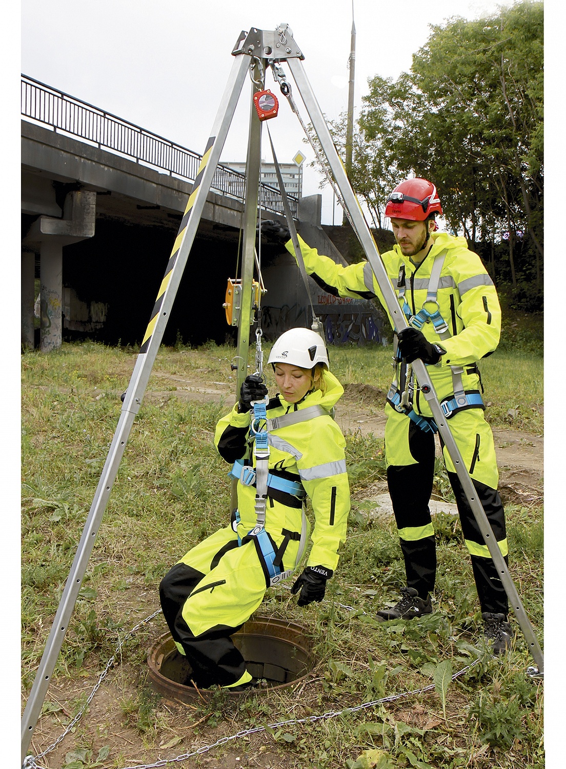 Переносной штатив-тренога Скала | C лебёдкой | Ventopro